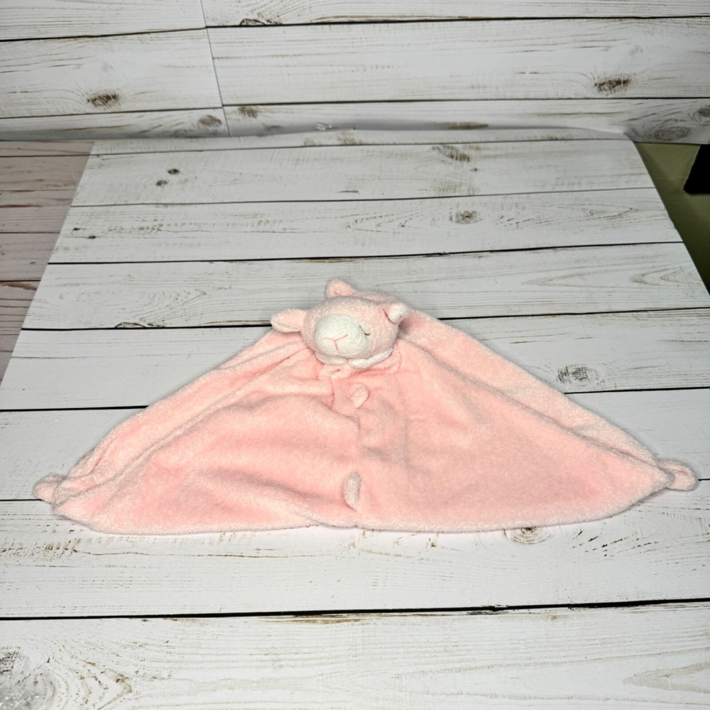 Angel Dear Pink Lamb Lovey Security Blanket Plush Baby Nursery Toy
